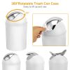 Bathroom Accessories Set 6 Pcs Bathroom Set Ensemble Complete Soap Dispenser Toothbrush Holder - White