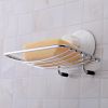 Wall Mount Suction Soap Dish Stainless Steel Bar Soap Holder Soap Box Bathroom Shower Room Kitchen Sponge Holder Soap Organizer Storage Tray