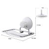 Wall Mount Suction Soap Dish Stainless Steel Bar Soap Holder Soap Box Bathroom Shower Room Kitchen Sponge Holder Soap Organizer Storage Tray