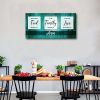 Wall Art for Living Room; Canvas Wall Art ''Bless The Food Before Us'' Quote Painting; Green Canvas Prints Picture;  20''x40'' - 20x40inchx1pcs