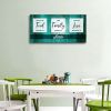 Wall Art for Living Room; Canvas Wall Art ''Bless The Food Before Us'' Quote Painting; Green Canvas Prints Picture;  20''x40'' - 20x40inchx1pcs