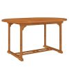 Patio Table 78.7"x39.4"x29.5" Solid Wood Eucalyptus - Brown