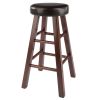 Maria 2-Pc Cushion Seat Counter Stool Set, Espresso & Walnut