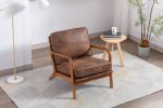 COOLMORE Wood Frame Armchair; Modern Accent Chair Lounge Chair for Living Room - pic