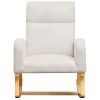 Modern Accent Rocking Chair; Upholstered Kids Glider Rocking Chair for Infants and Children; Teddy Material Comfort Arm Rocker; Lounge; BEIGE