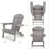 Wood Lounge Patio Chair for Garden Outdoor Wooden Folding Adirondack Chair Set of 2 Solid Cedar Wood Lounge Patio Chair