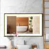 Bathroom Mirror with LED Lights Lighted Makeup Vanity Mirror Wall Mounted Large Size Rectangular Anti-Fog Memory Dimmable Touch Sensor Horizontal/Vert