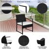 Free shipping 3 Pieces Patio Set Outdoor Wicker Patio Furniture Sets Modern Bistro Set Rattan Chair Conversation Sets with Coffee Table for Yard