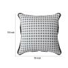 18 x 18 Handcrafted Square Cotton Accent Throw Pillow; Woven; Dotted Tile Design; White; Gray - as Pic