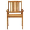 Patio Chairs 6 pcs Solid Acacia Wood - Brown