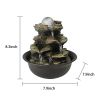 8.3inches Rock Cascading Tabletop Fountain with LED Light for Home Office Bedroom Relaxation - 8.3inches