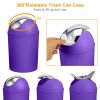 Bathroom Accessories Set 6 Pcs Bathroom Set Ensemble Complete Soap Dispenser Toothbrush Holder - Purple