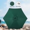 Simple Deluxe 7.5' Patio Outdoor Table Market Yard Umbrella with Push Button Tilt/Crank; 6 Sturdy Ribs; 7.5ft; Green - as pic