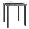 vidaXL Patio Dining Table Gray 27.6"x27.6"x28.7" Poly Rattan - Grey