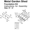 Patio 6ft x4ft Bike Shed Garden Shed; Metal Storage Shed with Lockable Door; Tool Cabinet with Vents and Foundation for Backyard - Gray