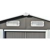 Patio 6ft x4ft Bike Shed Garden Shed; Metal Storage Shed with Adjustable Shelf and Lockable Door; Tool Cabinet with Vents and Foundation - Gray