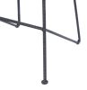 Mango Wood Saddle Seat Bar Stool With Iron Rod Legs; Brown and Black