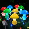 Solar Mushroom Light; Multi-Color Changing LED Outdoor Flowers Garden Courtyard Yard Patio Outside Christmas Holiday DÃ©cor - Solar 12Lights