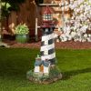 Outdoor Decor Backyard Garden Lawn Solar Garden Light - Multi Colors - Lighthouse