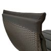 Alameda Indoor/Outdoor Patio Wicker Chaise Lounge with Dark Grey Polyester CushioN - as Pic