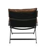 Zulgaz Accent Chair in Cocoa Top Grain Leather &amp; Matt Iron Finish 59951 - as Pic