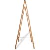 vidaXL Double Towel Ladder with 5 Rungs Bamboo 19.7"x63" - Brown