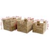 vidaXL Storage Basket Set 3 Pieces Water Hyacinth