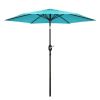 7.5ft Outdoor Patio Umbrella for Inground Pool Balcony Backyard Blue - Blue