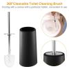 Bathroom Accessories Set 6 Pcs Bathroom Set Ensemble Complete Soap Dispenser Toothbrush Holder - black