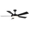 52 In Intergrated LED Ceiling Fan Lighting with Black ABS Blade