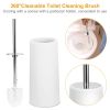 Bathroom Accessories Set 6 Pcs Bathroom Set Ensemble Complete Soap Dispenser Toothbrush Holder - White