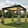 Gazebo Canopy Soft Top Outdoor Patio Gazebo Tent Garden Canopy for Your Yard;  Patio;  Garden;  Outdoor or Party - khaki