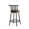 24'' Swivel Counter Height Bar Stools Set of 2; Brown