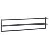 vidaXL Towel Rack Black 37.4"x9.8"x8.7" Iron - Black