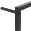 vidaXL Towel Rack Black 17.7"x3.9"x45.3" Steel - Black