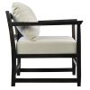 Malibu Accent Chair with Open Wood Frame; Light Gray and Black; DunaWest - Default