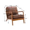 COOLMORE Wood Frame Armchair; Modern Accent Chair Lounge Chair for Living Room - pic