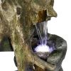 47&quot; Tall Indoor/Outdoor Water Fountain Rainforest Waterfall with LED Lights - as Pic