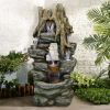 47&quot; Tall Indoor/Outdoor Water Fountain Rainforest Waterfall with LED Lights - as Pic