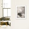 "Snowy Locomotive" by Lori Deiter; Ready to Hang Framed Print; White Frame