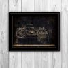 "Motor Bike Patent I" by Cloverfield & Co; Ready to Hang Framed Print; Black Frame