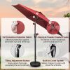 Simple Deluxe 7.5' Patio Outdoor Table Market Yard Umbrella with Push Button Tilt/Crank; Deck; Backyard; Pool; 7.5ft; Red - as pic