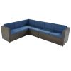 9 Piece Rattan Sectional Seating Group with Cushions and Ottoman, Patio Furniture Sets, Outdoor Wicker Sectional - Blue