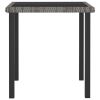 vidaXL Patio Dining Table Gray 27.6"x27.6"x28.7" Poly Rattan - Grey