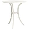 vidaXL Patio Table White 24.4"x24.4"x25.6" Cast Aluminum - White