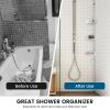 4-Tier Tension Corner Shower Caddy for Bathroom - Sliver