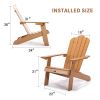 TALE Adirondack Chair Backyard Outdoor Furniture Painted Seating with Cup Holder All-Weather and Fade-Resistant Plastic Wood - Brown