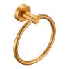 Towel Ring Golden Gold; Bath Hand Towel Ring Thicken Space Aluminum Round Towel Holder for Bathroom - as Pic