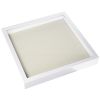 Square Shadow Box Picture Frame Linen Background Real Glass Front for Memorabilia;  Scrapbooking;  Keepsake;  12x12 - White