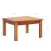 vidaXL Patio Coffee Table 23.6"x23.6"x14.2" Solid Acacia Wood - Brown